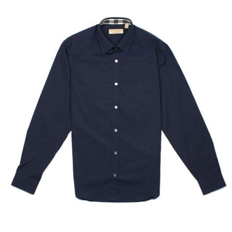 navy blue burberry dress shirt|Burberry store online.